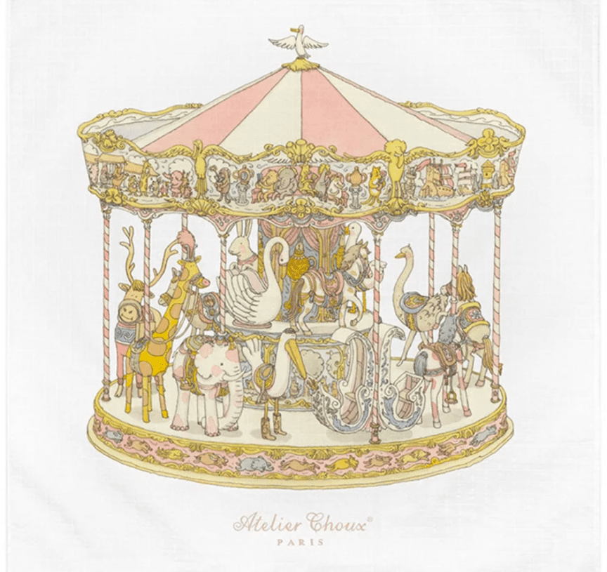 大人柄のおくるみ。おくるみを使うママのテンションが上がる、上品で可愛い柄。未だに愛用中。