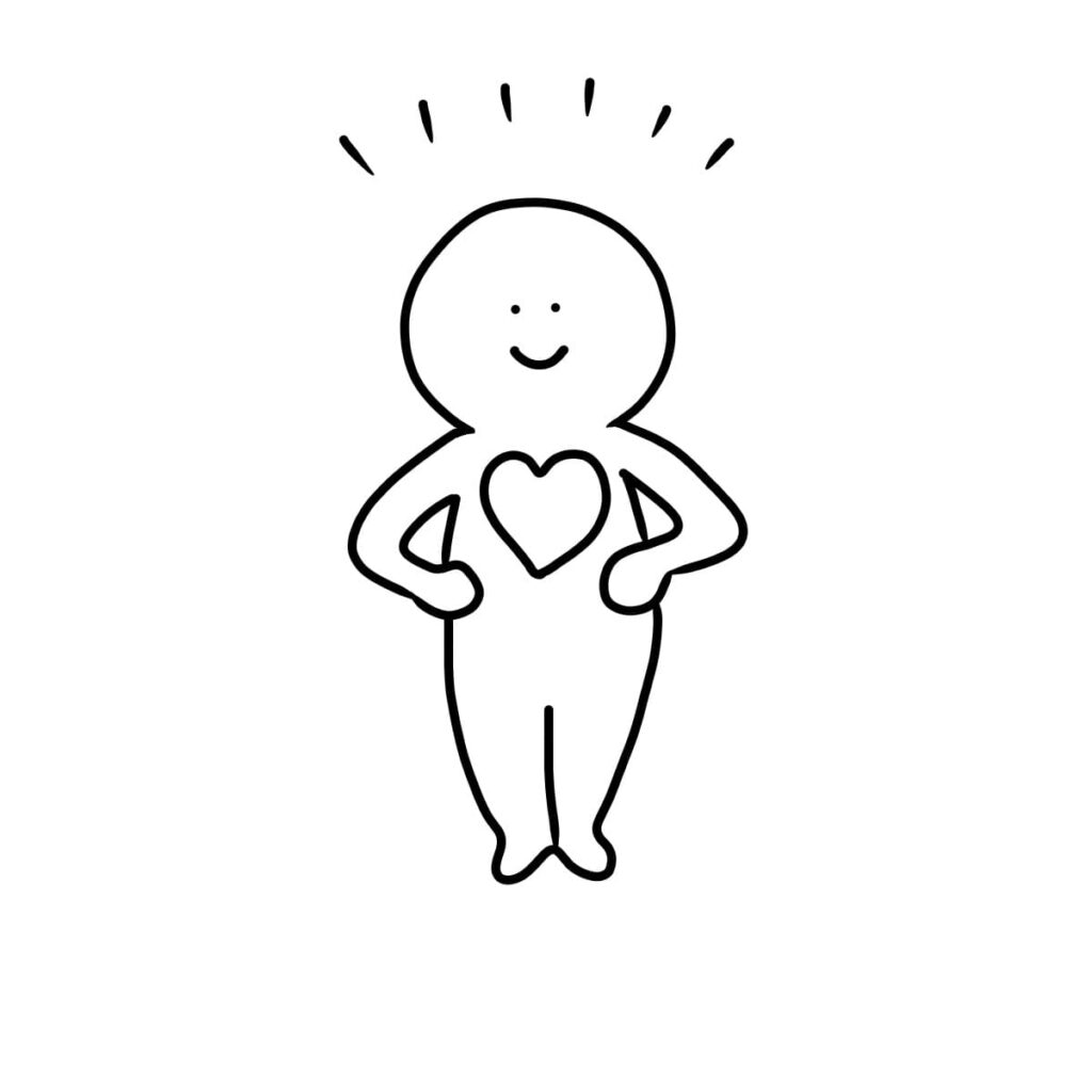 自分を肯定する気持ちを表したイラスト
